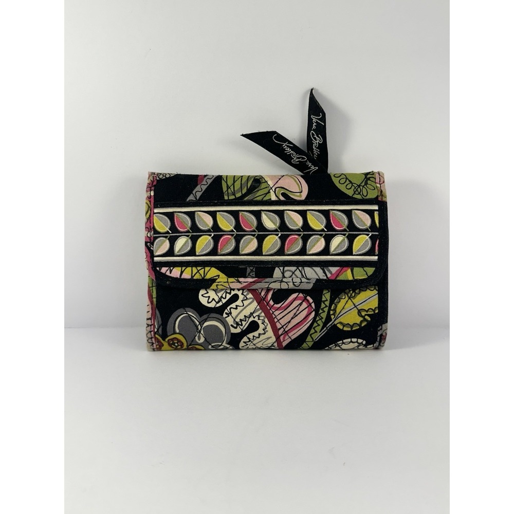 Vera Bradley Mini Tri-Fold Wallet Moon Blooms Floral‎ Multicolor